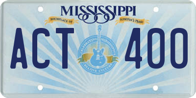MS license plate ACT400