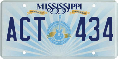 MS license plate ACT434