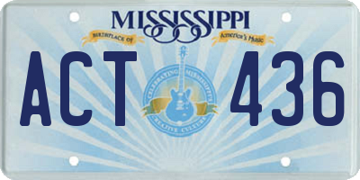 MS license plate ACT436