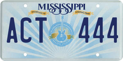 MS license plate ACT444