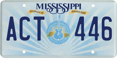 MS license plate ACT446