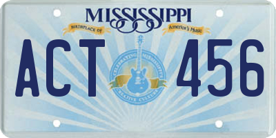 MS license plate ACT456