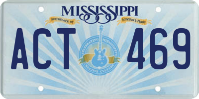 MS license plate ACT469