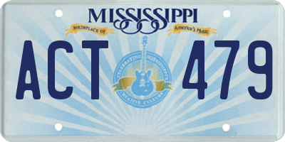 MS license plate ACT479