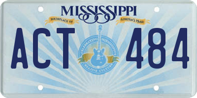 MS license plate ACT484