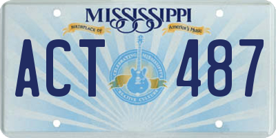 MS license plate ACT487