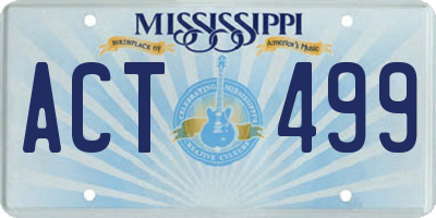 MS license plate ACT499