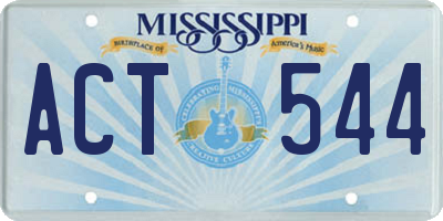 MS license plate ACT544
