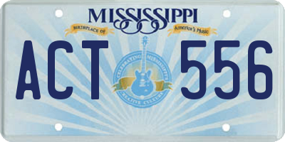 MS license plate ACT556