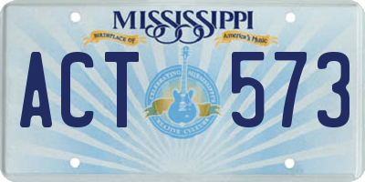 MS license plate ACT573