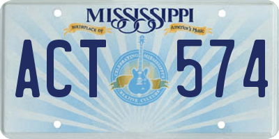 MS license plate ACT574