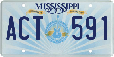 MS license plate ACT591