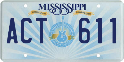 MS license plate ACT611