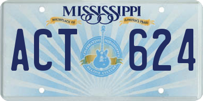 MS license plate ACT624