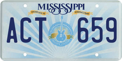 MS license plate ACT659