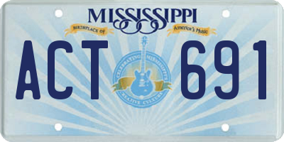 MS license plate ACT691