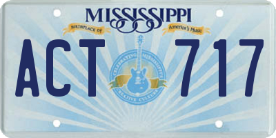 MS license plate ACT717