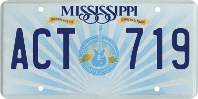 MS license plate ACT719