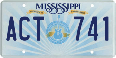MS license plate ACT741