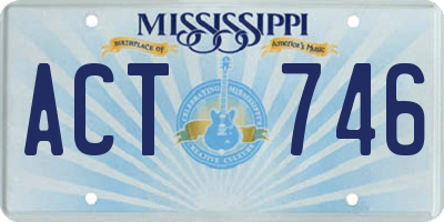 MS license plate ACT746