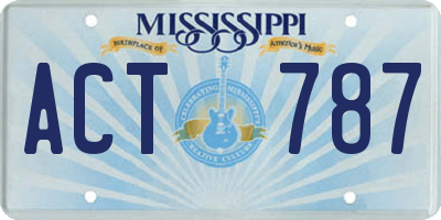MS license plate ACT787