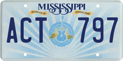 MS license plate ACT797