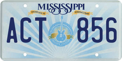 MS license plate ACT856