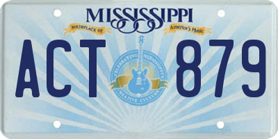 MS license plate ACT879