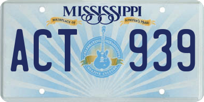 MS license plate ACT939