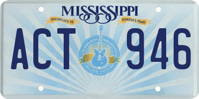 MS license plate ACT946