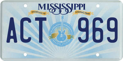 MS license plate ACT969