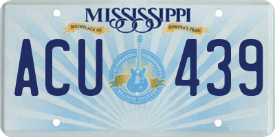 MS license plate ACU439