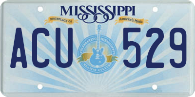 MS license plate ACU529