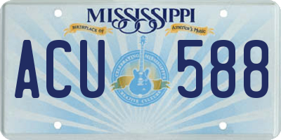 MS license plate ACU588