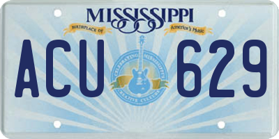 MS license plate ACU629
