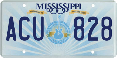 MS license plate ACU828
