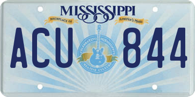 MS license plate ACU844