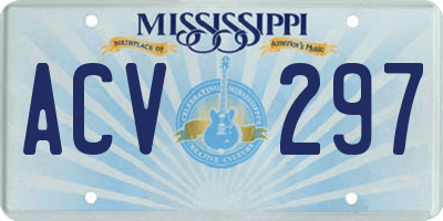 MS license plate ACV297