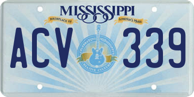 MS license plate ACV339