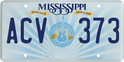 MS license plate ACV373