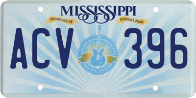 MS license plate ACV396