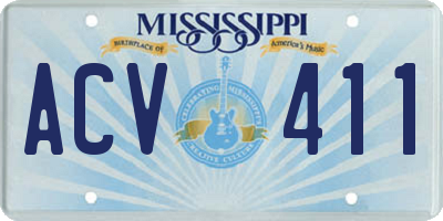MS license plate ACV411