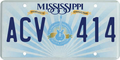 MS license plate ACV414