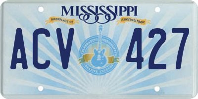 MS license plate ACV427