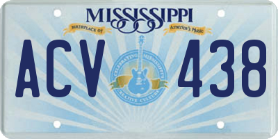 MS license plate ACV438