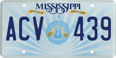MS license plate ACV439