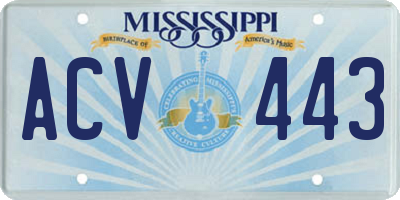 MS license plate ACV443