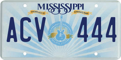 MS license plate ACV444