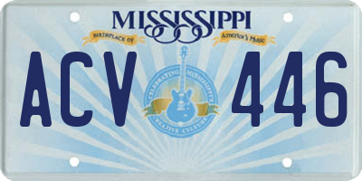 MS license plate ACV446