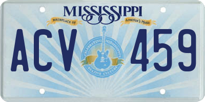 MS license plate ACV459